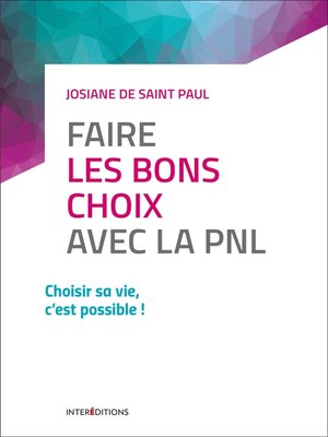 cover image of Faire les bons choix avec la PNL